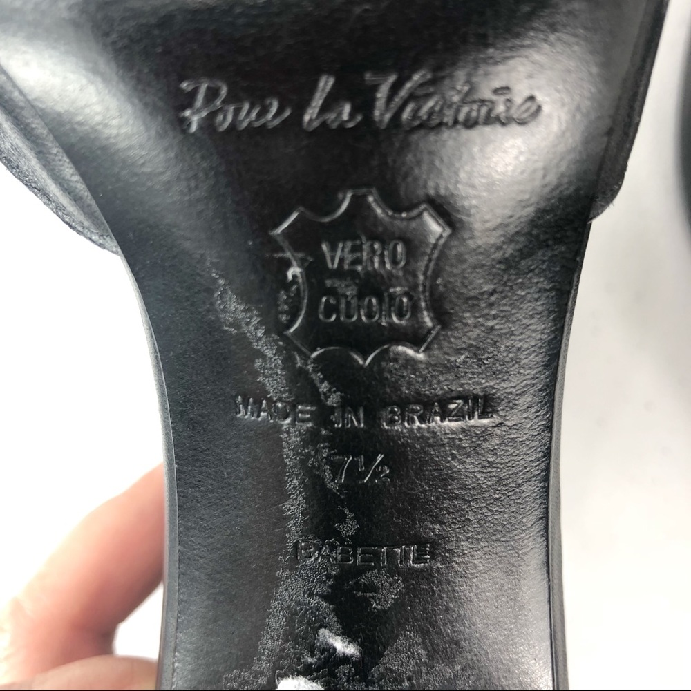 Pour la Victoire black high heel shoes 7.5 (#38) - Picture 7 of 8